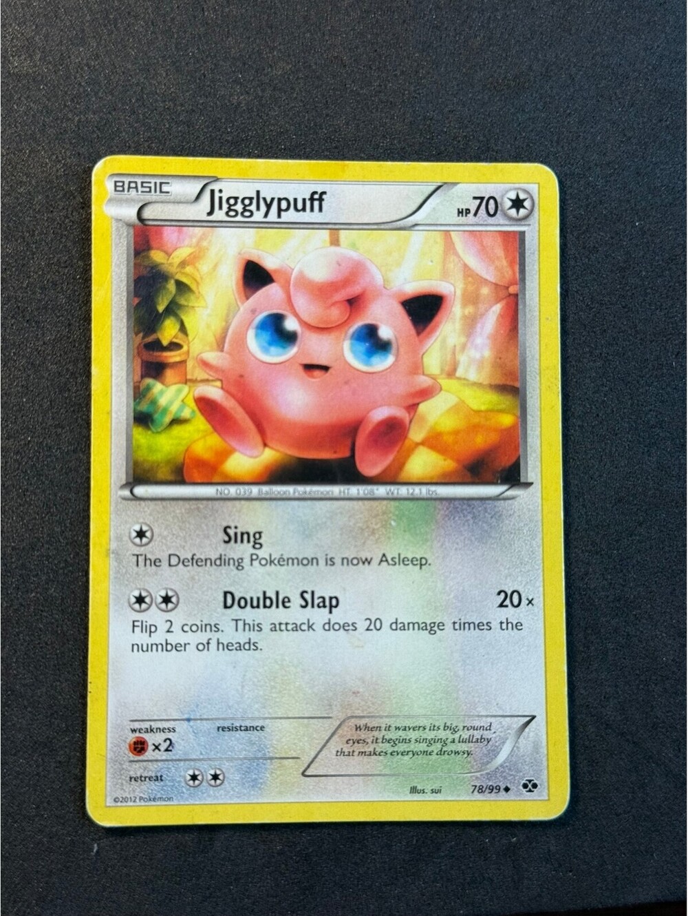 Jigglypuff Pokémon Card 78/99 Common Next Destinies